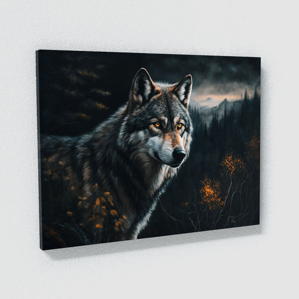 Wolf Realistic Forest 77 Canvas Wall Art Print Decor Artwork