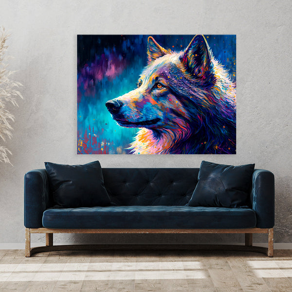 Wolf Vibrant 36 Canvas Wall Art Print Decor Artwork Picture