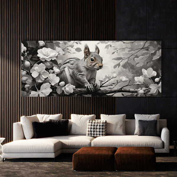 Squirrel Subtle Patterned 98 Canvas Wall Art Print Decor Artwork