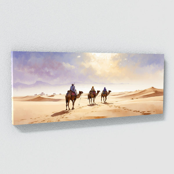 Camel Deserts Endless Voyage 34 Canvas Wall Art Print Decor