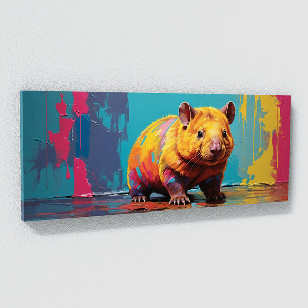 Wombat Vibrant Pop 86 Canvas Wall Art Print Decor Artwork Picture