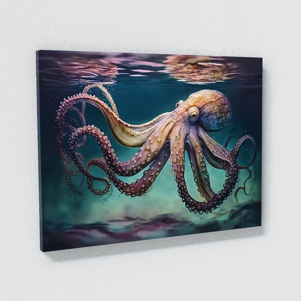 Optimystik アートキャンバス① H_LIVING_117-OCTOPUS-SWIMMING-