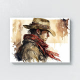 Cowboy Watercolor Ink 9 Wall Art