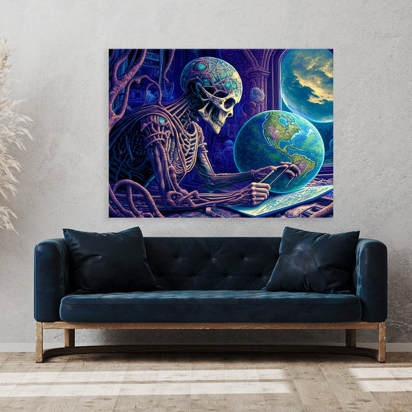 Dmt Trippy Alien Creating Humans 37 Canvas Wall Art Print Decor