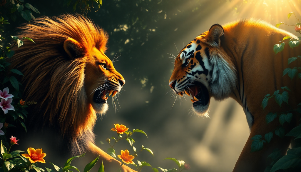 The Mighty Feline Showdown: Lion vs. Tiger