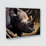 Rhinoceros Black Portrait 2