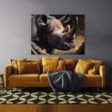 Rhinoceros Black Portrait 2