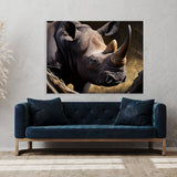 Rhinoceros Black Portrait 2