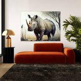 Rhinoceros Realistic White 12