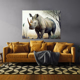 Rhinoceros Realistic White 12