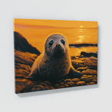 Seal Vibrant Pup Sunset Scene 28