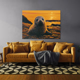 Seal Vibrant Pup Sunset Scene 28