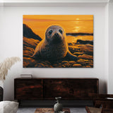 Seal Vibrant Pup Sunset Scene 28