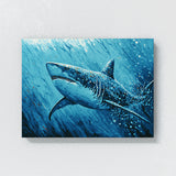 Shark Abstract Ocean Blue 35