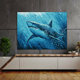 Shark Abstract Ocean Blue 35