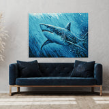 Shark Abstract Ocean Blue 35