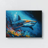 Shark Vibrant Colorful Ocean 33