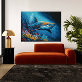 Shark Vibrant Colorful Ocean 33