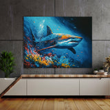 Shark Vibrant Colorful Ocean 33