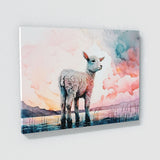 Sheep Cute Lamb Pink Sky 19