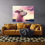 Sheep Cute Lamb Sky Pink 61