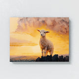 Sheep Cute Lamb Yellow Sky 12