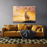 Sheep Cute Lamb Yellow Sky 12