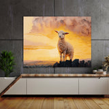 Sheep Cute Lamb Yellow Sky 12