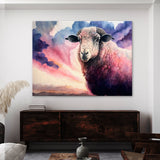 Sheep Realistic Pink Sky 35