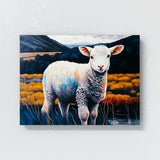 Sheep Vibrant Lamb Landscape 56