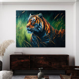 Tiger Vibrant In Meadow 14