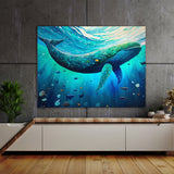 Whale Abstract Blue Ocean 15