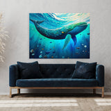 Whale Abstract Blue Ocean 15