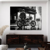 Motorcycle Charcoal Cityscape 42