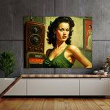 Pin Up Retro Woman Radio 3