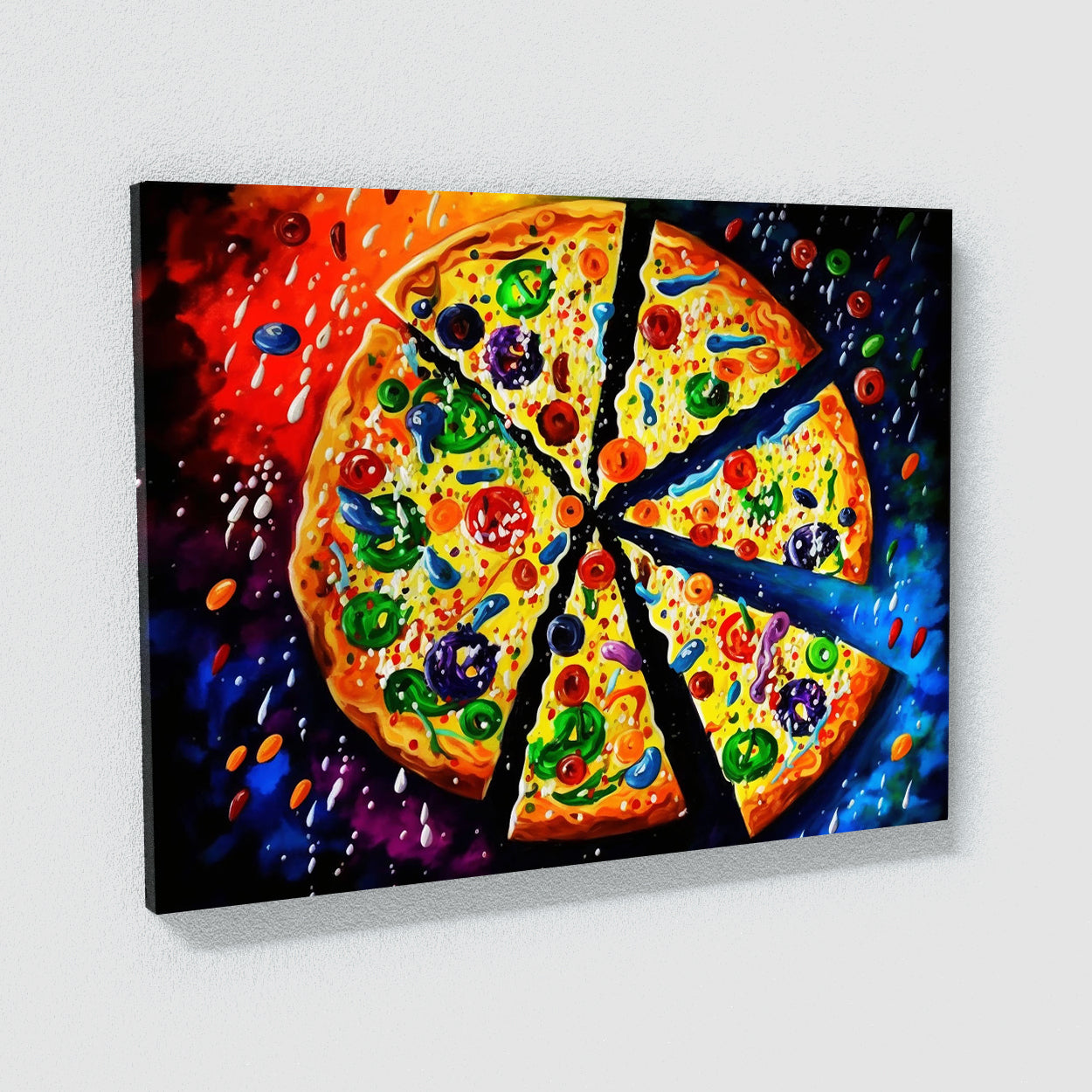 Pizza Abstract Topping 18 Canvas Wall Art Print Decor Artwork