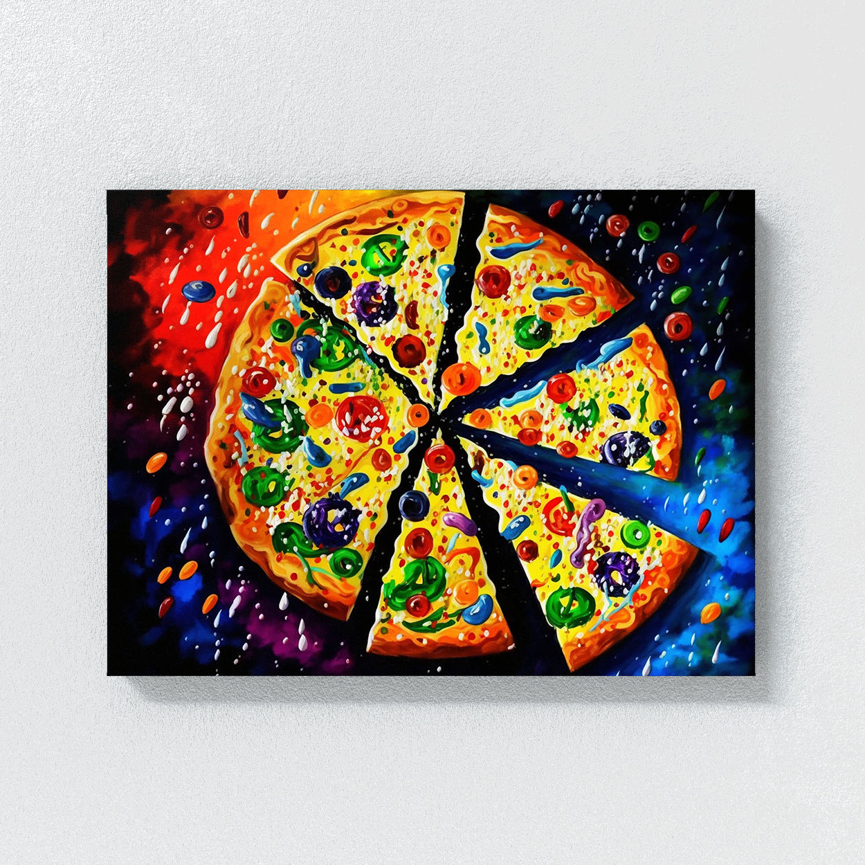 Pizza Abstract Topping 18 Canvas Wall Art Print Decor Artwork