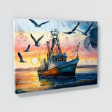 Ship Detailed Colorful Seagulls 13