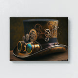 Steampunk Top Hat Goggles Gears 6