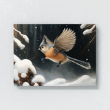 Tufted Titmouse Snowy Forest 4