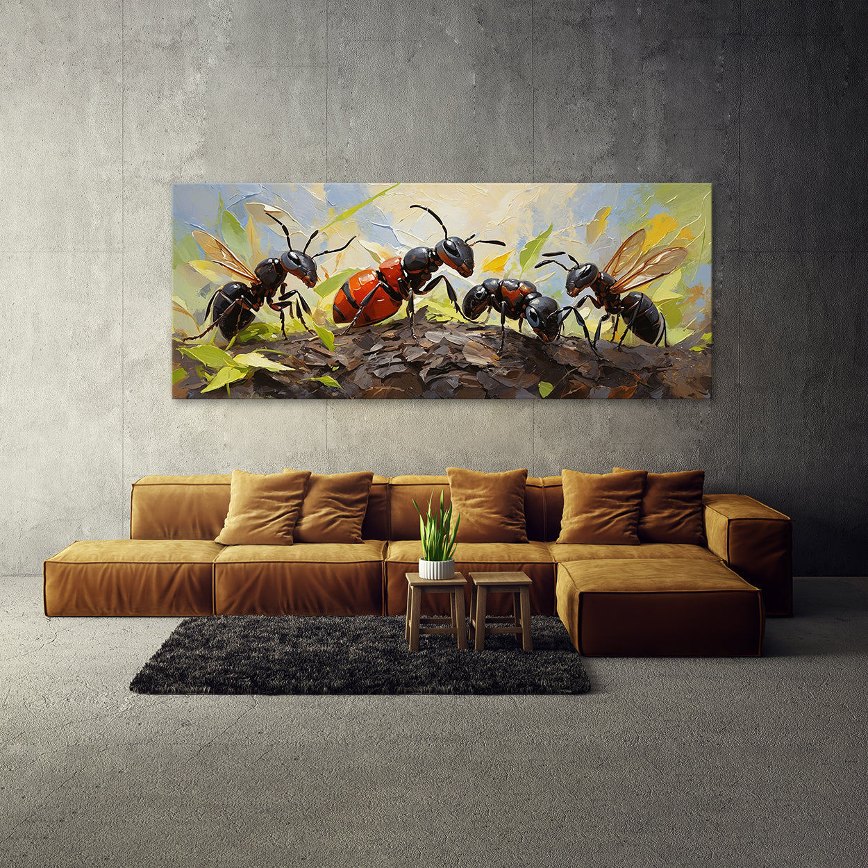 Insect Unity In Motion 60 Canvas Wall Art Print Decor Artwork Picture ...