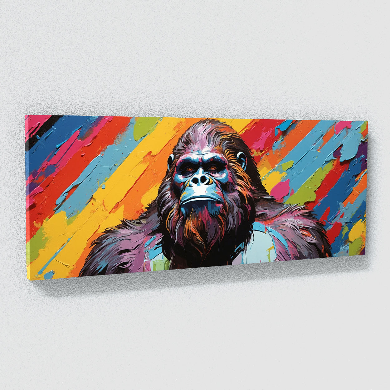 Bigfoot Vivid Sasquatch Pop 87 Canvas Wall Art Print Decor Artwork