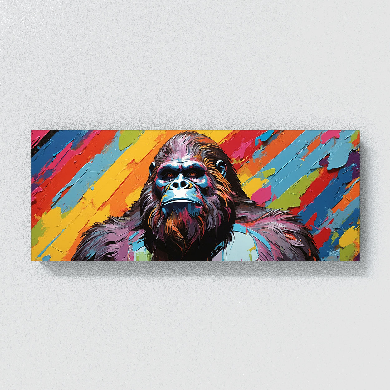 Bigfoot キャンバスアート 作品 手書き Bigfoot Vivid Sasquatch Pop 87 Canvas Wall Art Print Decor Artwork