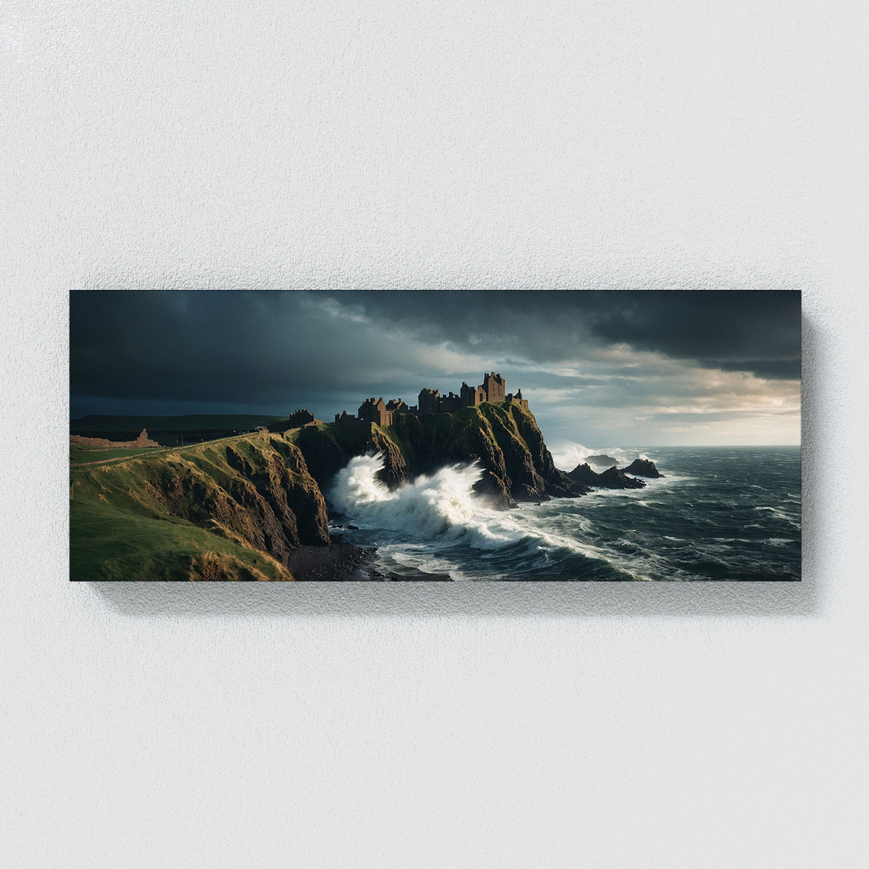 Scotland Stormy Cliff Waves 70 Canvas Wall Art Print Decor Artwork