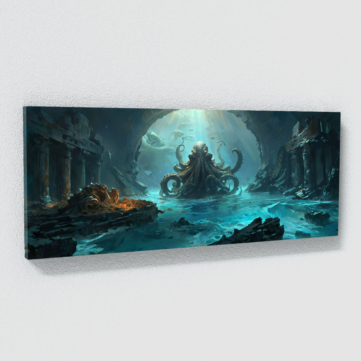 レア/SKOLOCT/CANVAS/ART/3 Kraken Atlantis Sentinel 12 Canvas Wall Art Print Decor Artwork