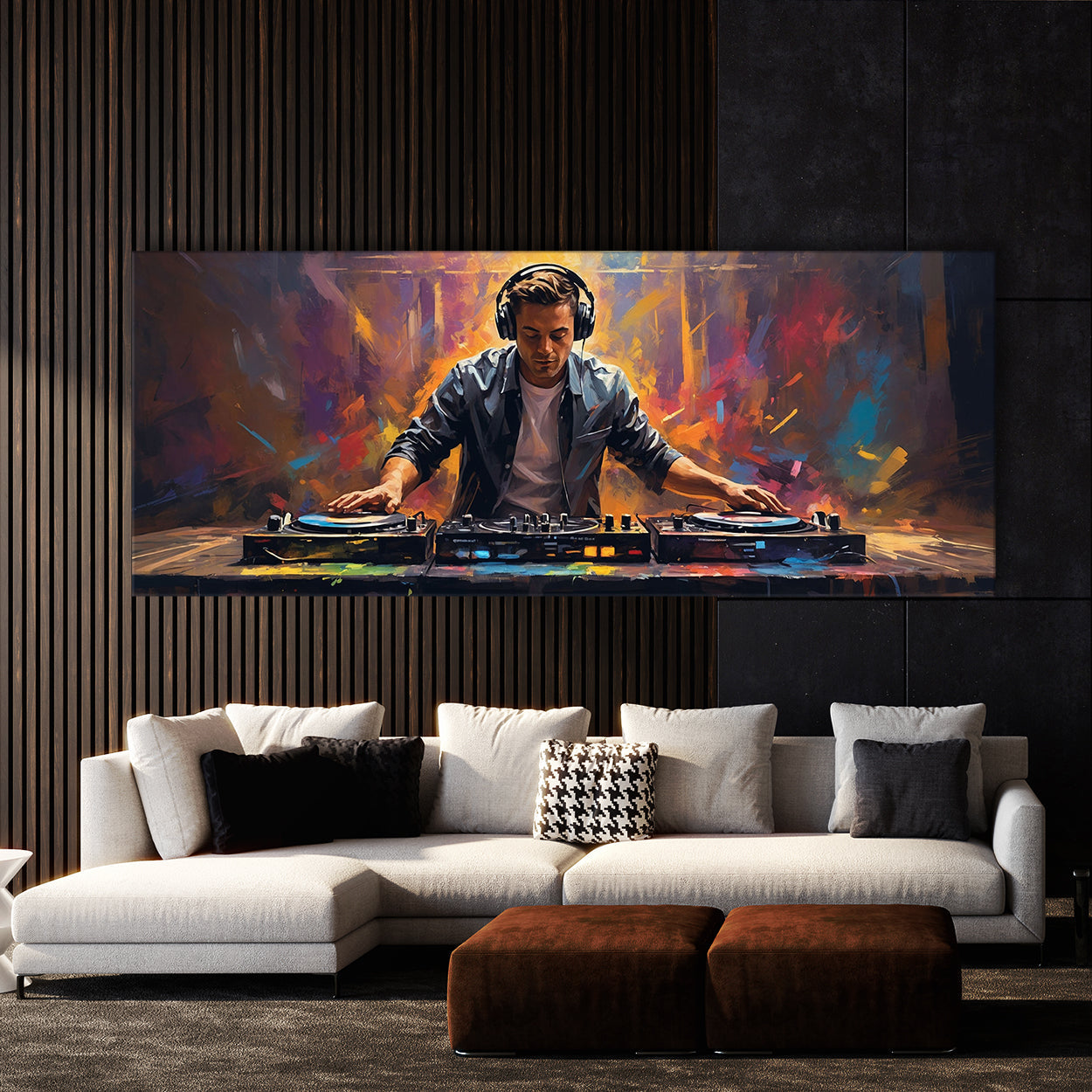 Dj Vibrant Beatscape 55 Canvas Wall Art Print Decor Artwork