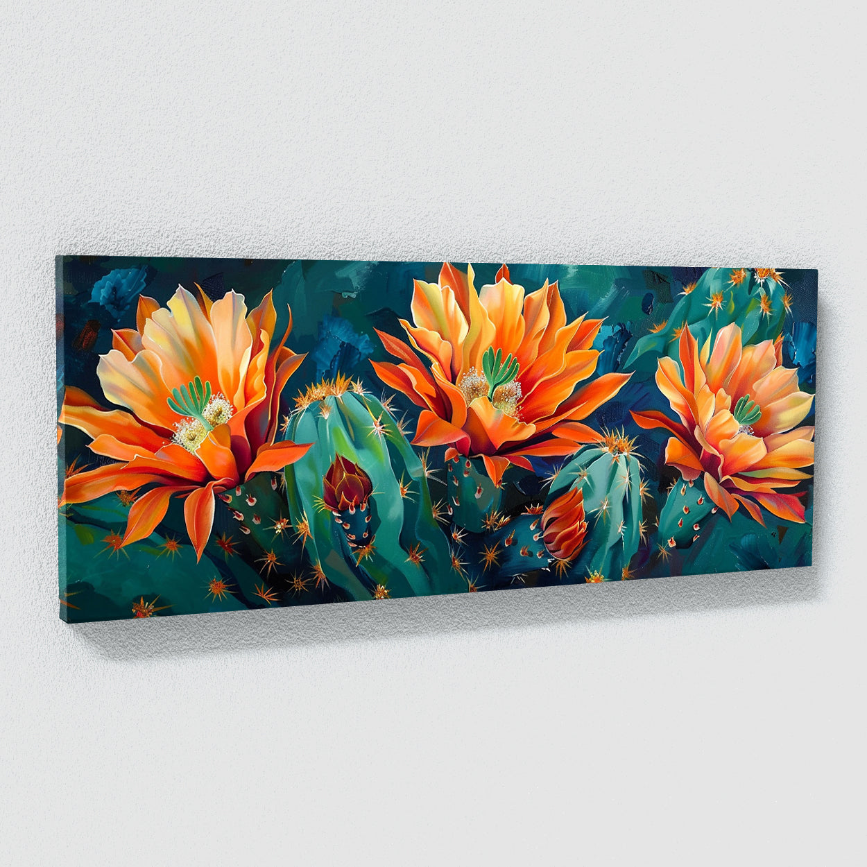Cactus Blossom Abstract 53 Canvas Wall Art Print Decor Artwork Picture  Painting Poster – Sense Canvas