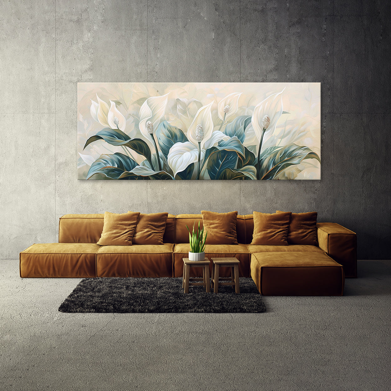 peace lily painting Peace Lily Nostalgic Peace 2 Canvas Wall Art Print Decor Artwork Picture Painting Poster – Sense Canvas