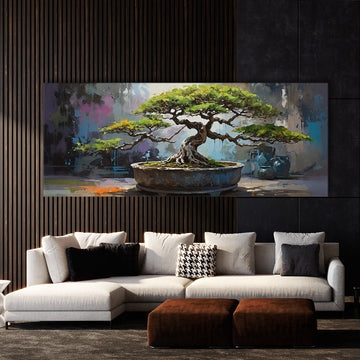 abstract bonsai tree Bonsai Tree Bonsai Frenzy 68 Canvas Wall Art Print Decor Artwork Picture Painting Poster – Sense Canvas