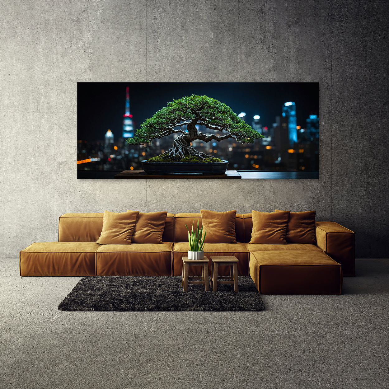 harmony bonsai tree Bonsai Tree City Bonsai Harmony 100 Canvas Wall Art Print Decor Artwork  Picture Painting Poster – Sense Canvas